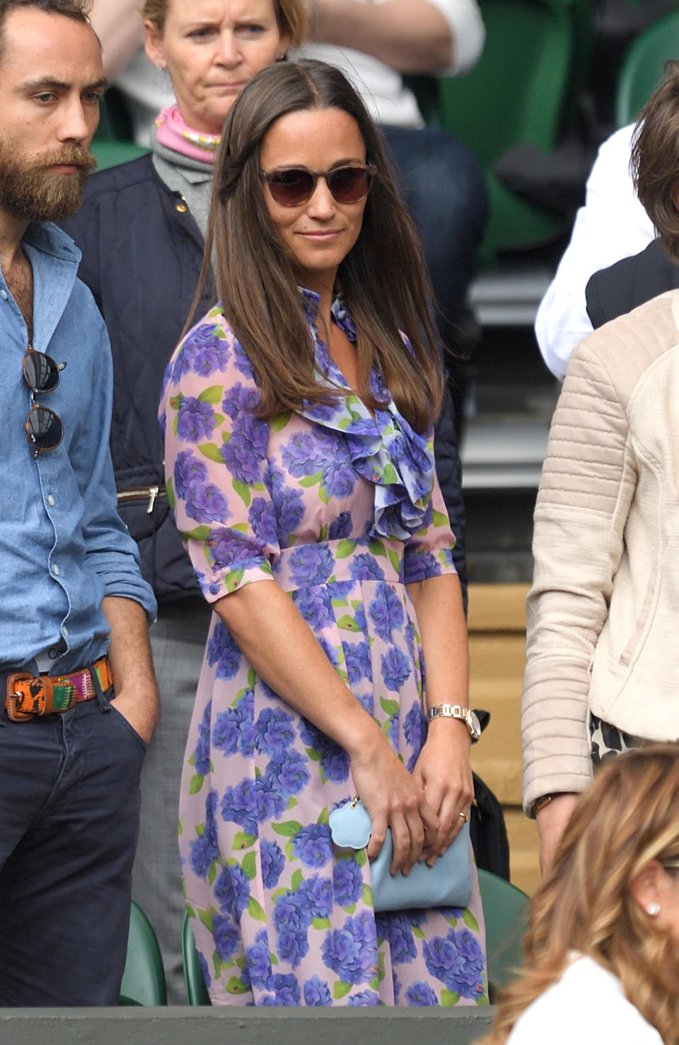 <p>A striking floral print design was in order for the final Friday at Wimbledon.</p>