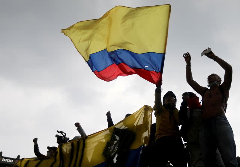 FILE PHOTO: Protest against the tax reform, in Bogota