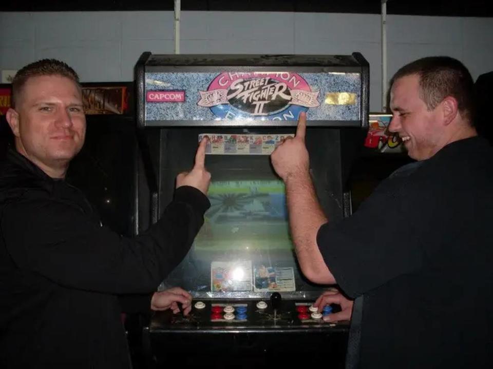 Jason Jackson, left, is seen in an undated photograph with his brother Coy Jackson, who was killed after he reportedly confronted three Fresno police officers with a knife March 18.