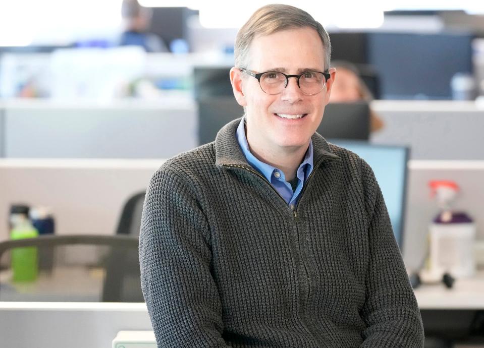 Jim Fitzhenry, Editorials Ideas Lab Community Engagement Editor for the Milwaukee Journal Sentinel and USA TODAY Network Wisconsin at the Milwaukee Journal Sentinel newsroom in Milwaukee on Tuesday, Dec. 20, 2022.