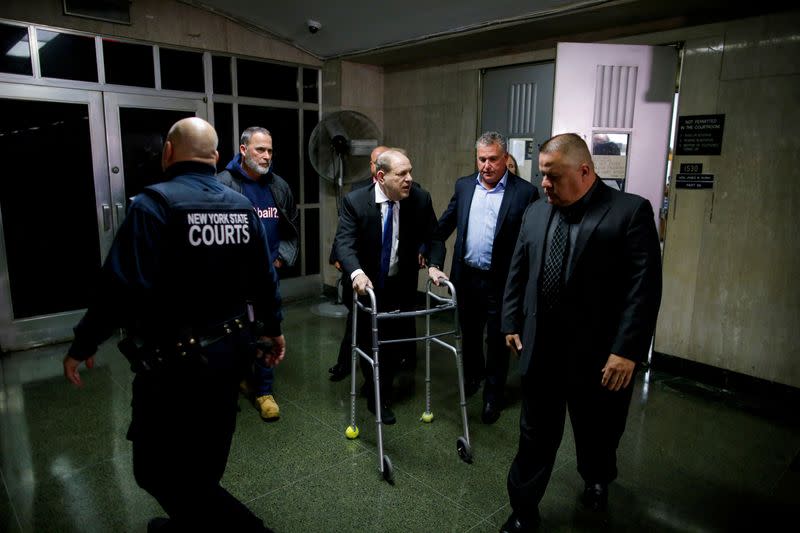 FILE PHOTO: Film producer Weinstein exits the courtroom at the New York Supreme Court in New York