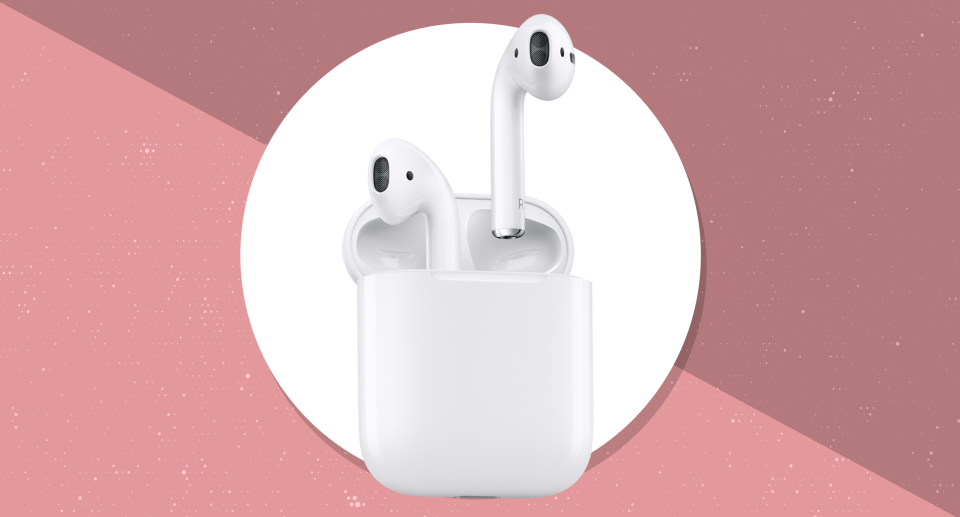 Save 25 bucks on the elegant standard Apple AirPods. (Photo: Apple)