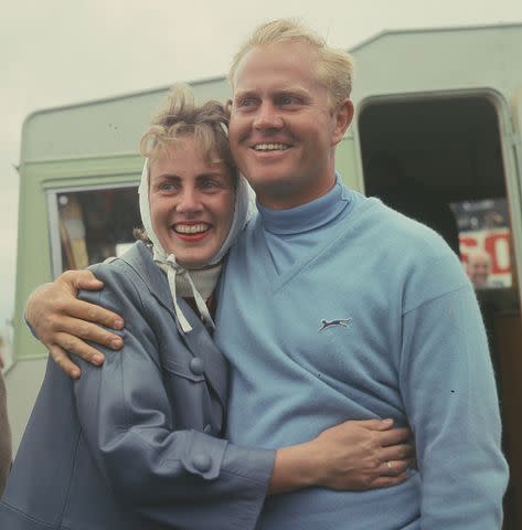 <p>Getty</p> Open Championship 1966 at Muirfield Golf Links in Gullane, East Lothian, Scotland, held 6th - 9th July 1966. Pictured, Jack Nicklaus with his wife Barbara after winning.