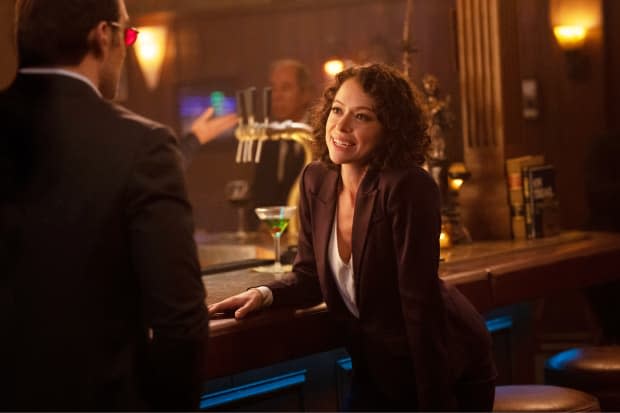 Jen <em>(Tatiana Maslany) </em>in "Jen mode" in her Luke Jacobson skirt suit.<p>Photo: Chuck Zlotnick/Courtesy of Marvel Studios</p>