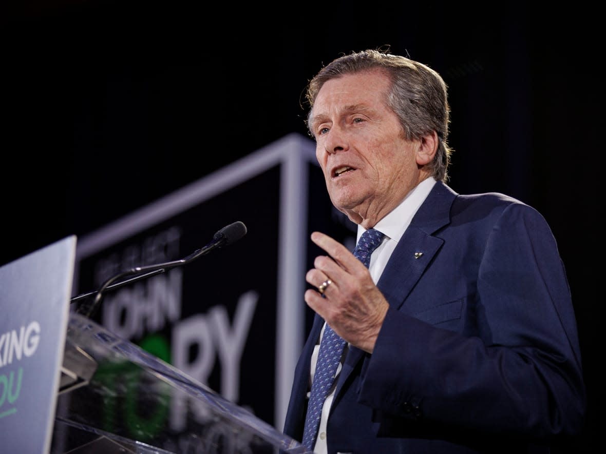 John Tory beat out 30 other largely unknown candidates to win a third term in office as mayor. He secured about the same percentage of the total vote as he did in 2018. (Evan Mitsui/CBC - image credit)