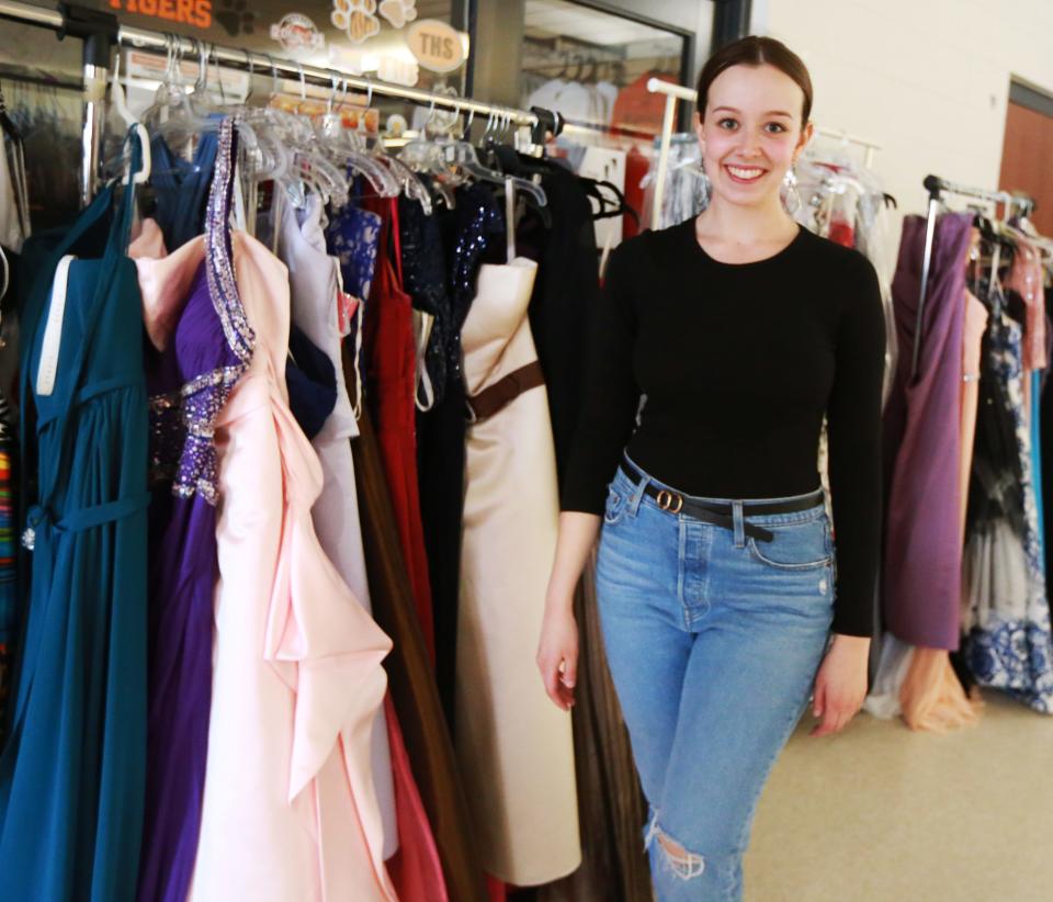 Brooklyn Toli, a 2016 Taunton High School graduate and current Miss Taunton, organized and hosted a Prom Pop-Up Shop at Taunton High School on Friday, March 18, 2022. All the items were donated and free to students looking to save a few dollars or who needed help with prom expenses.