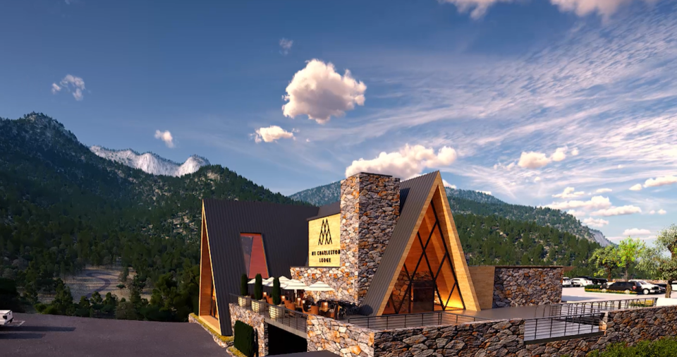 <em>It has been nearly three years since a devastating fire at Mt. Charleston. On Wednesday, a new rendering was released to 8 News Now of the new lodge set to be built. (Steelman Partners)</em>