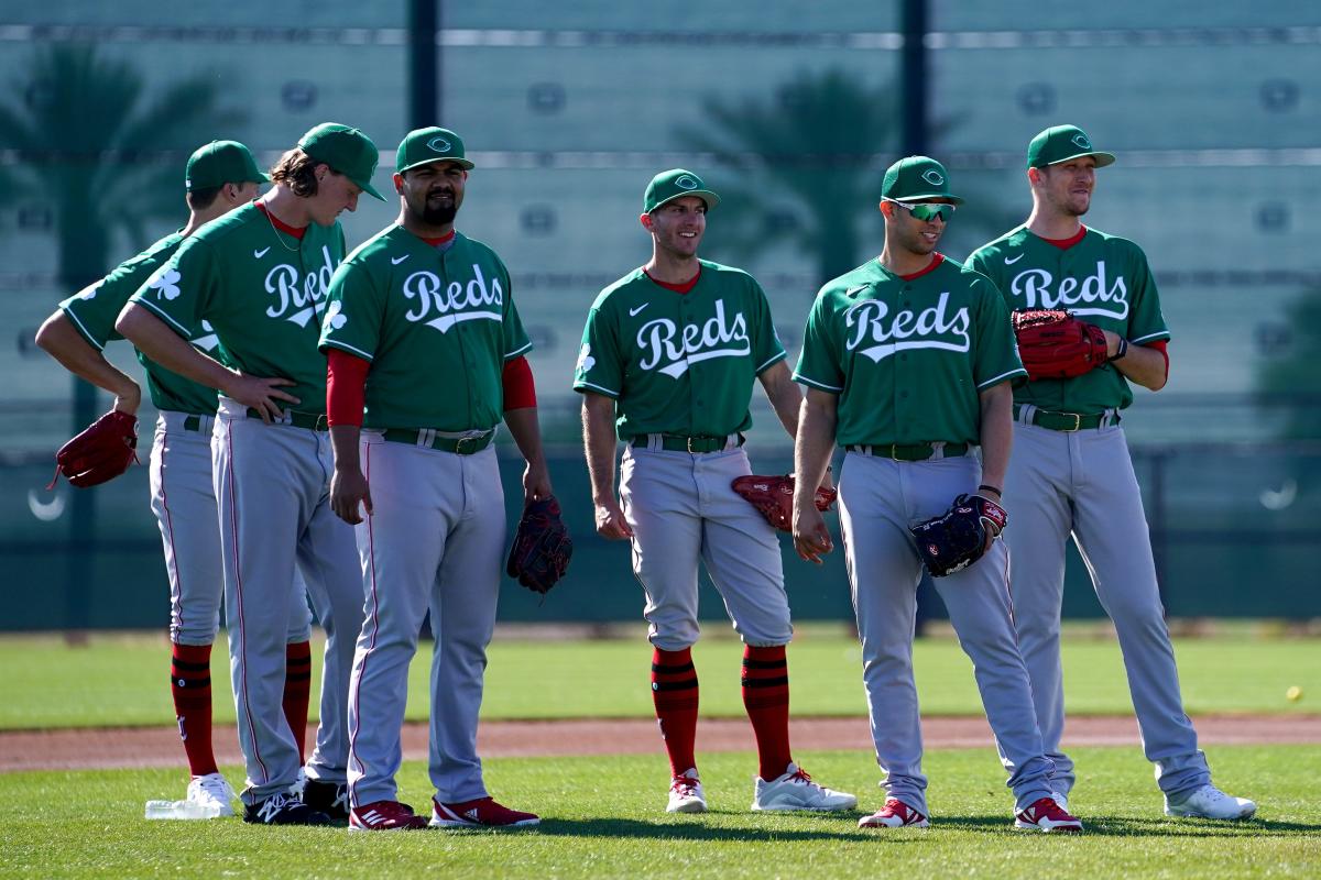 Cincinnati Reds' infielder Alejo Lopez looks on during the eighth