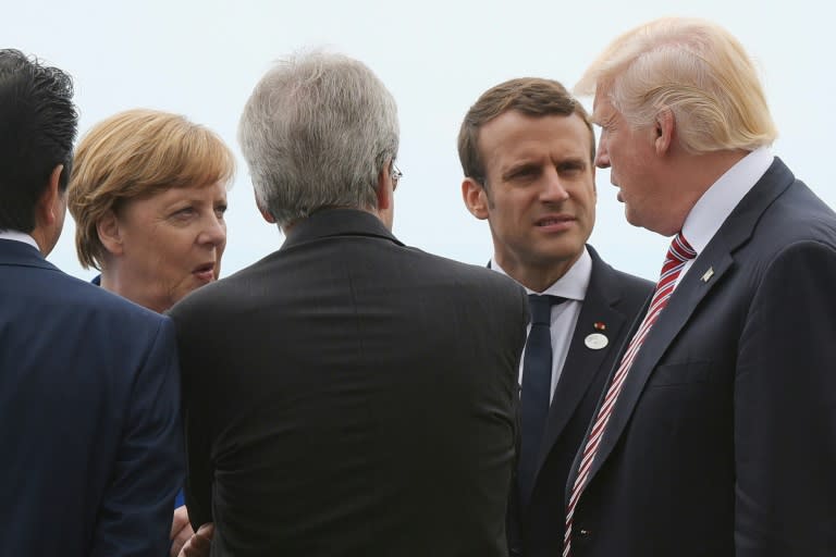 Angela Merkel will look to new French President Emmanuel Macron, dubbed an anti-Trump by some with his strong pushback against Trump's climate-sceptic stance, to embolden the EU hand ahead of what could be the most fractious G20 summit in years