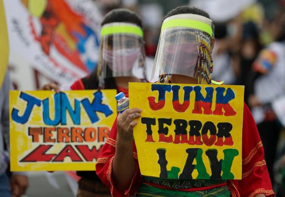 Philippines Anti-Terror Law (Copyright 2020 The Associated Press. All rights reserved.)