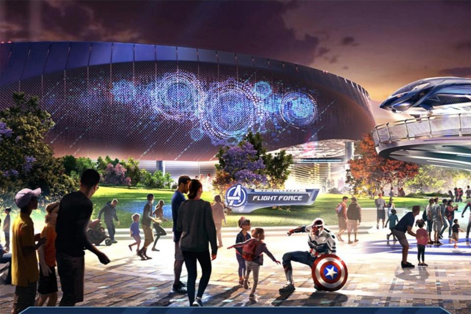 Avengers Campus concept art for Disneyland Paris