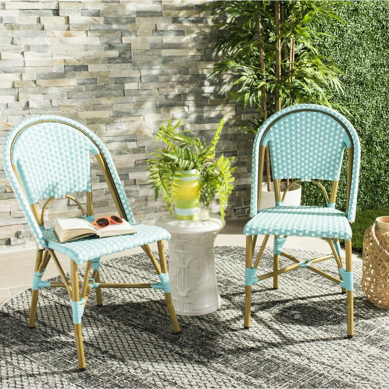 These adorable teal chairs are almost 40 percent off. (Photo: Wayfair)