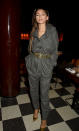 <p>Attending the <i>Hunger Magazine</i> & Vivienne Westwood Paris Fashion Week Event, Zendaya celebrated at Les Bains in a jumpsuit made by the outspoken British designer. She paired some bright gold stilettos and a matching belt with the gray piece for some pop. <br></p><p><i>Photo: Getty Images</i><br></p>
