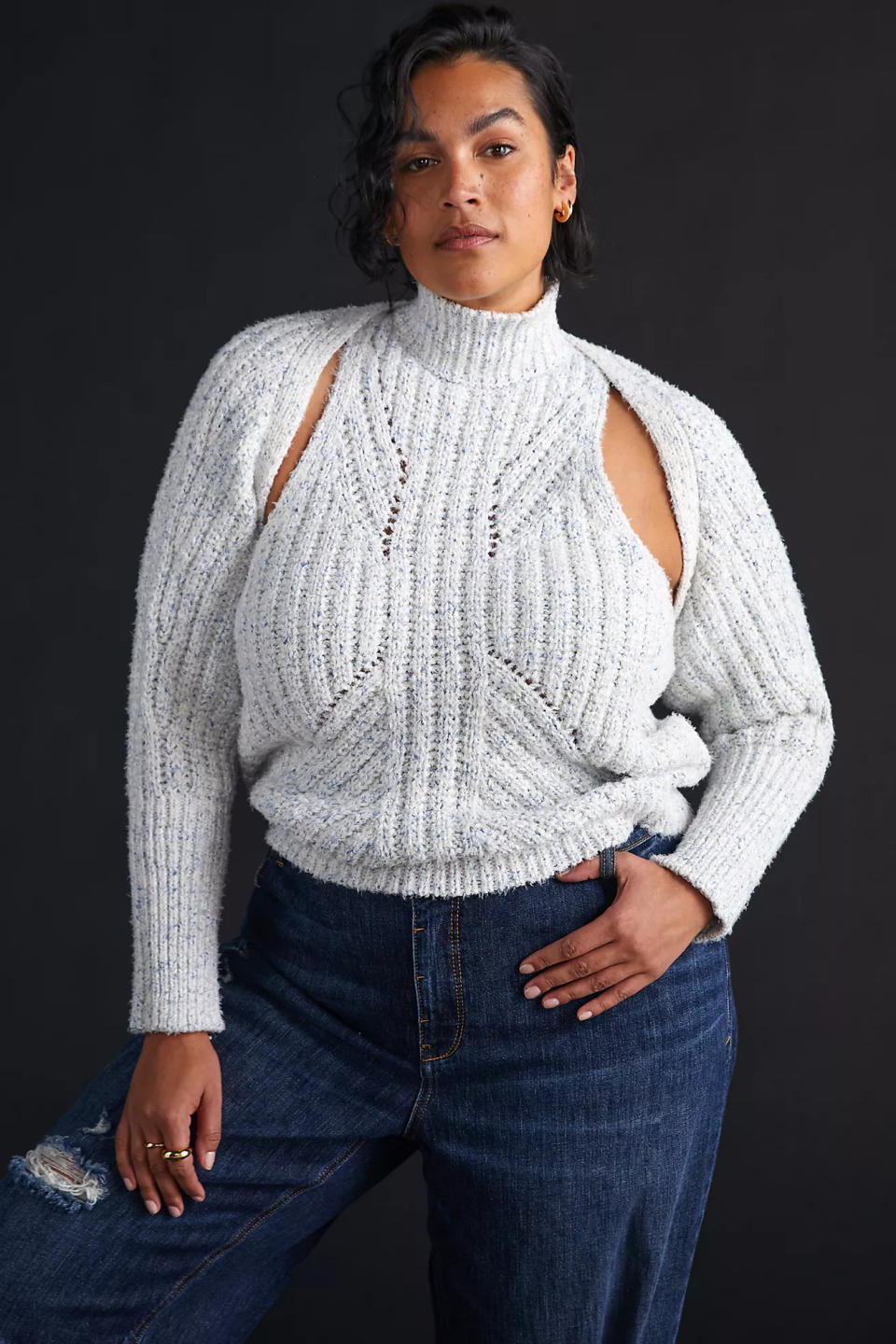 Ribbed Sweater Shrug Set- Anthropologie sale find