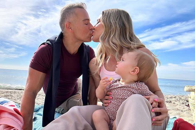 <p>samantha cope/Instagram</p> Samantha Cope and Joey Lawrence with daughter, Dylan