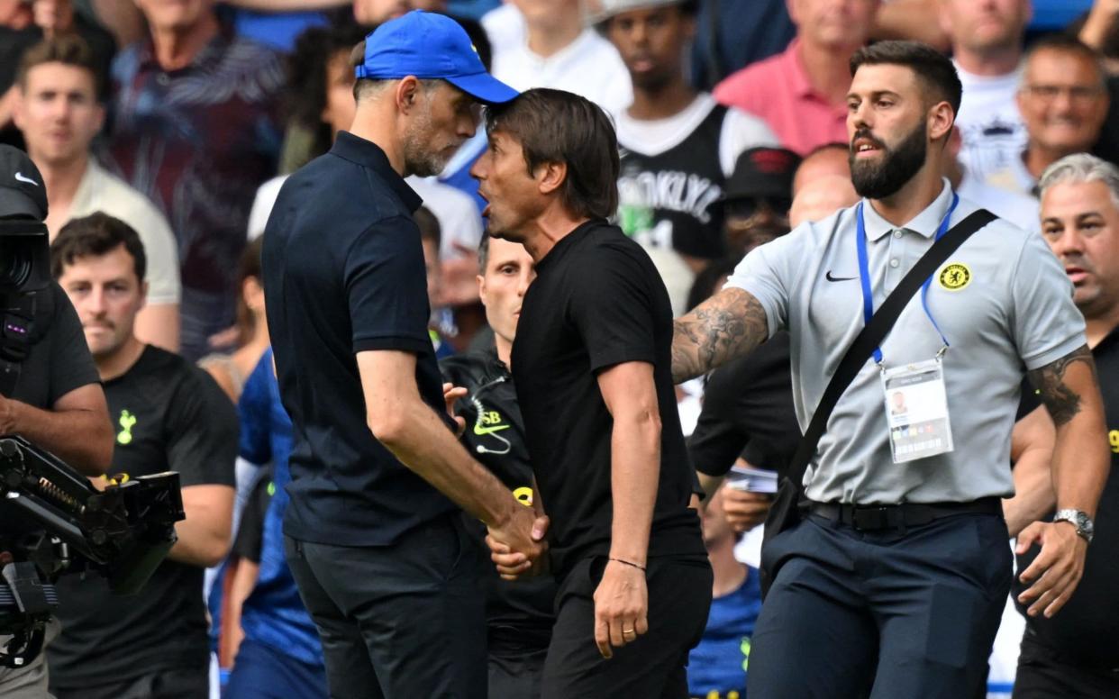 Thomas Tuchel and Antonio Conte both red carded in fiery Chelsea vs Tottenham draw - GETTY IMAGES