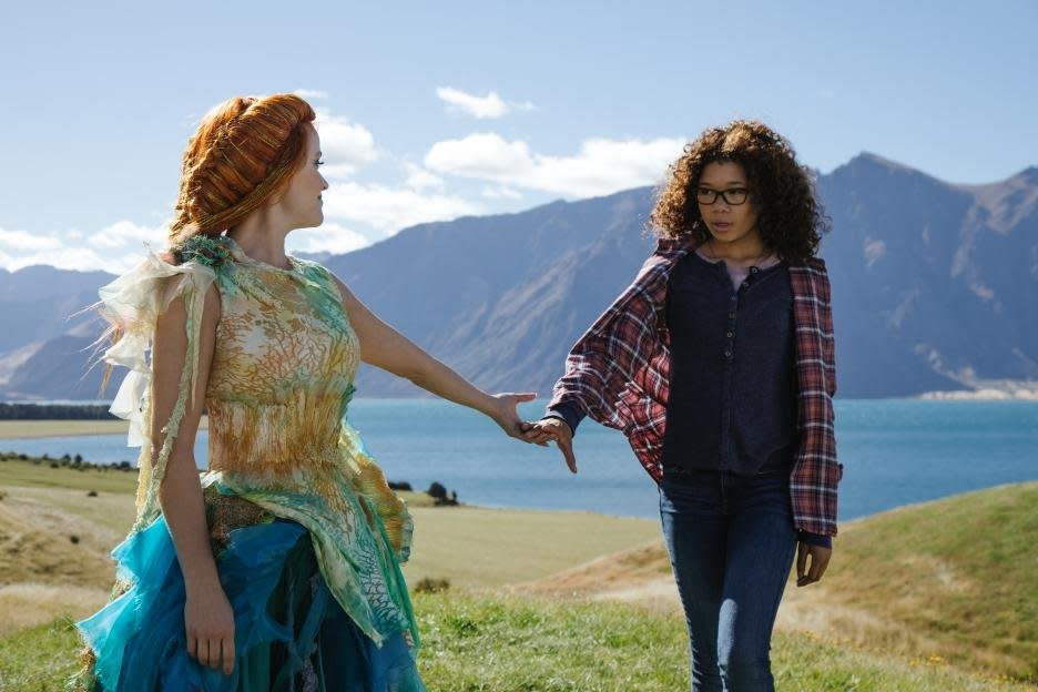 Reese Witherspoon portrays Mrs Whatsit who guides Meg Murry played by Storm Reid. (Photo: Walt Disney Pictures)