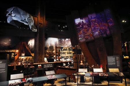 Artifacts of the historical exhibition are seen inside the National September 11 Memorial & Museum during a press preview in New York May 14, 2014. REUTERS/Shannon Stapleton