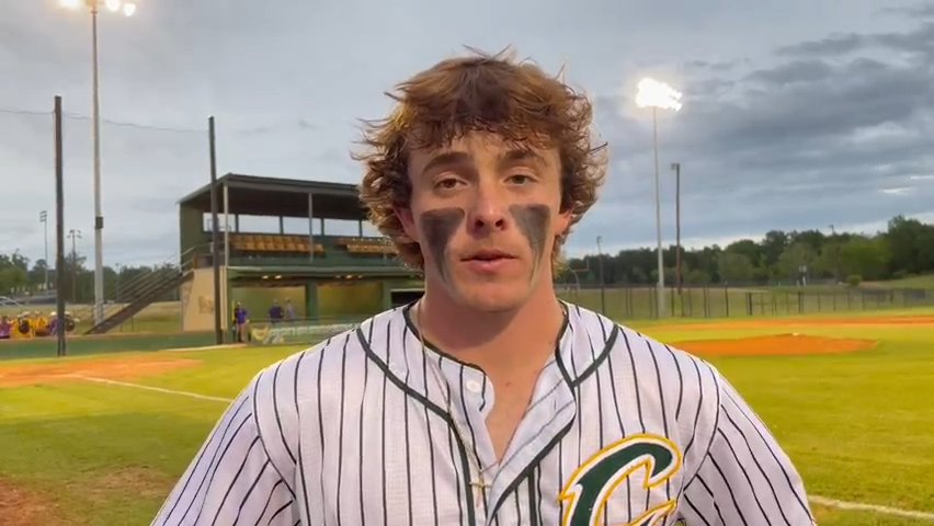 Calvary's Blayne McFerren discusses his play and RBI single against Fisher in the LHSAA Select Division III playoffs