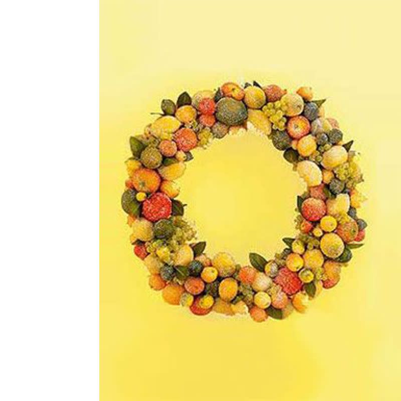 Faux "Sugared" Citrus Wreath