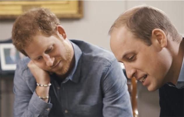 The Princes spoke about the photos in an upcoming documentary for ITV. Photo: ITV