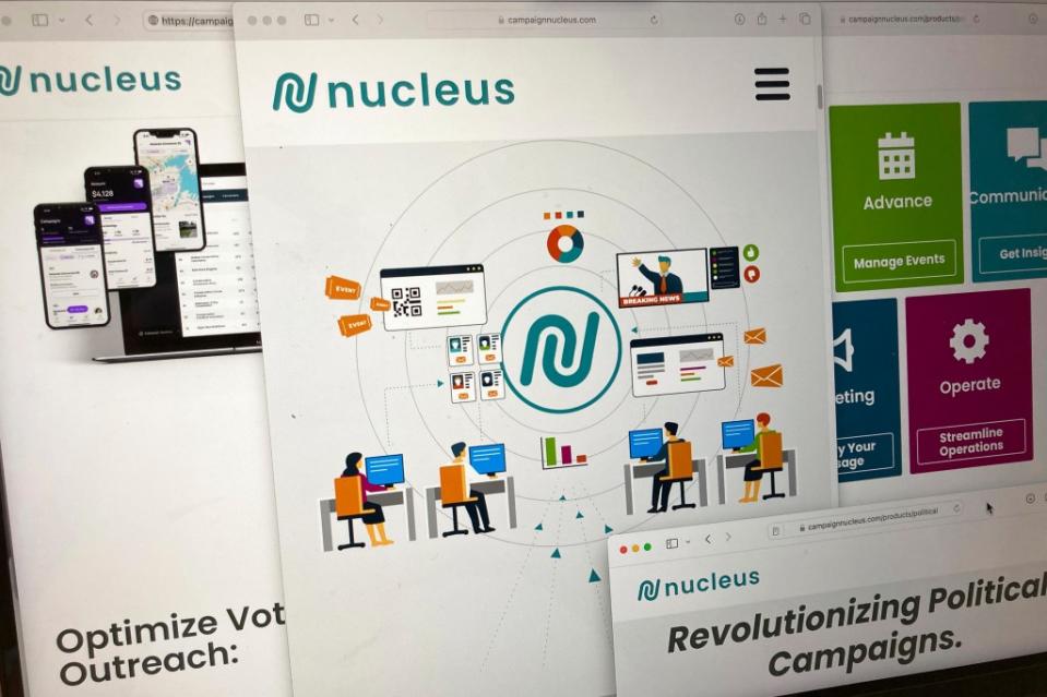 Campaign Nucleus uses AI to sift through data to gauge voter sentiment, then find persuadable voters and generate customized emails. AP