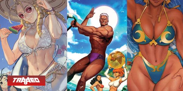 Lanzarán libro con los personajes de Street Fighter en traje de baño 