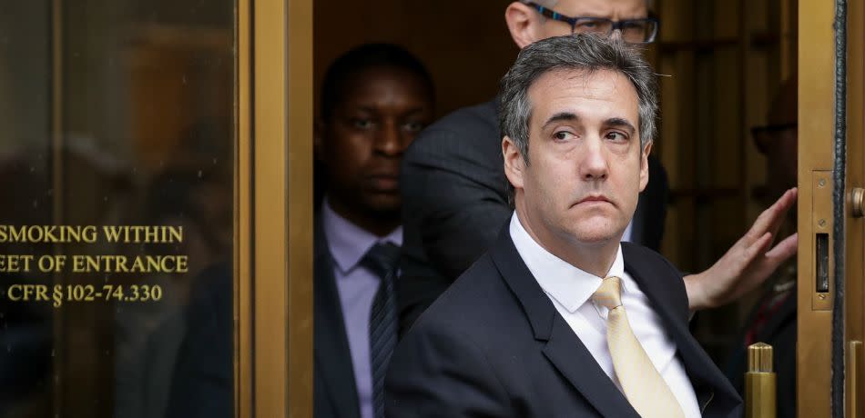 Michael Cohen, President Donald Trump's former personal attorney and fixer, exits federal court, August 21, 2018 in New York City