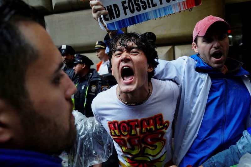 Climate protest during the 78th United Nations General Assembly