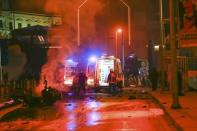 Police arrive at the site of an explosion in central Istanbul, Turkey, December 10, 2016. REUTERS/Murad Sezer