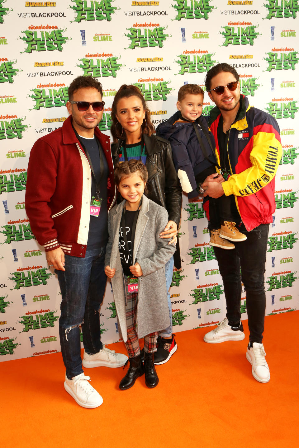 BLACKPOOL, ENGLAND - OCTOBER 20:  Ryan Thomas, Lucy Mecklenburgh and Adam Thomas attend 'Nickelodeon SLIMEFEST' at Blackpool Pleasure Beach on October 20, 2018 in Blackpool, England. Highlights from the slime-filled event will air on Nickelodeon on November 2nd.  (Photo by David M. Benett/Dave Benett/Getty Images for Nickelodeon UK  )