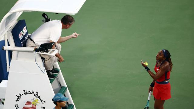 Coco Gauff says she was 'fueled' by a lengthy argument with umpire during  victory in Dubai - Yahoo Sports
