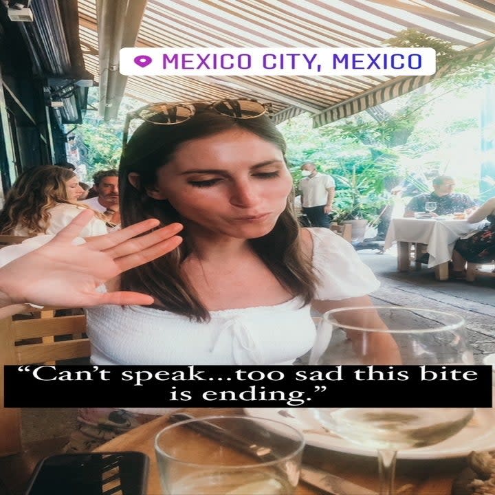 Me eating in Mexico City