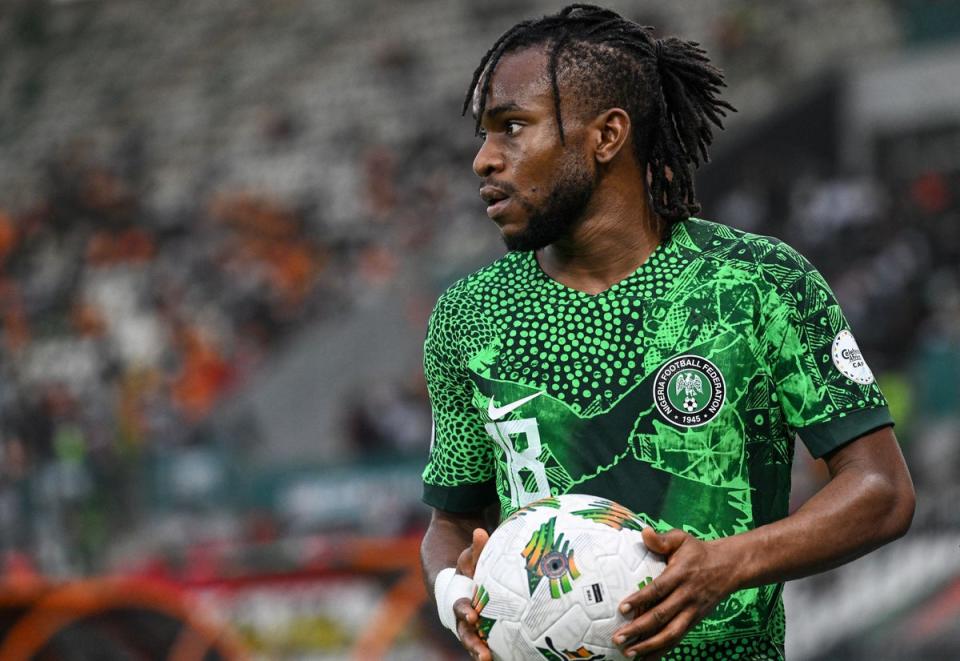 On target: Ademola Lookman notched what proved to be the winning goal off the bench for Nigeria on Friday (AFP via Getty Images)