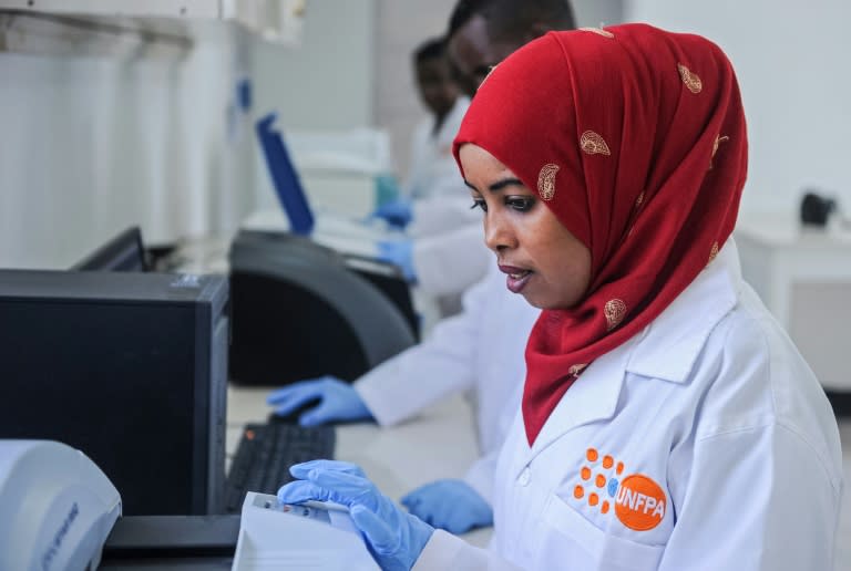 Lab technician Fadumo Jama Yousuf at the Puntland Forensic Center -- a new weapon against Somalia's rape epidemic