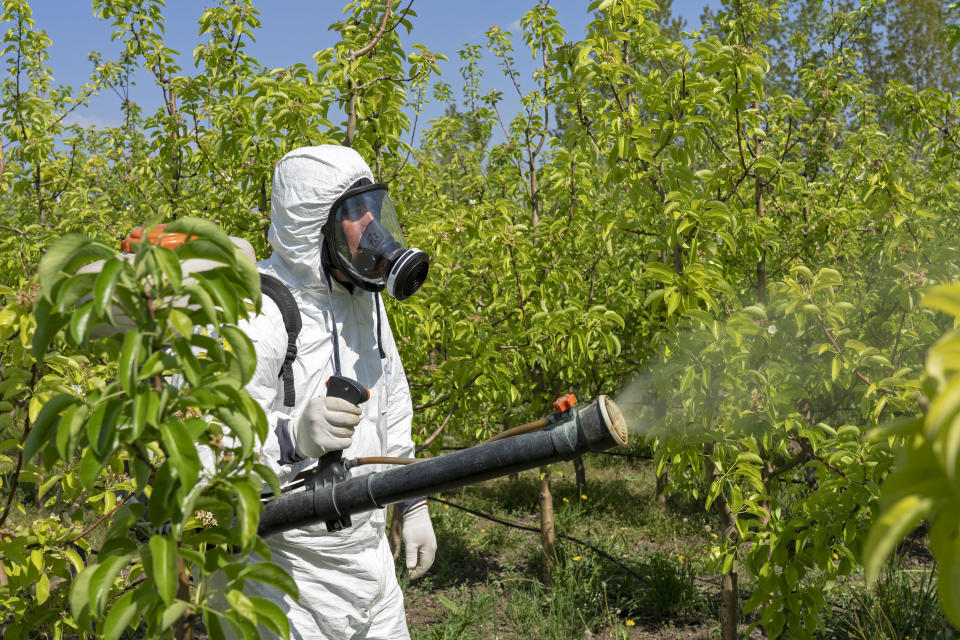 Wearing a respirator can help prevent dust inhalation, and also making sure you have as much ventilation as possible when farming in dry, dusty areas. (Photo: Getty Creative)