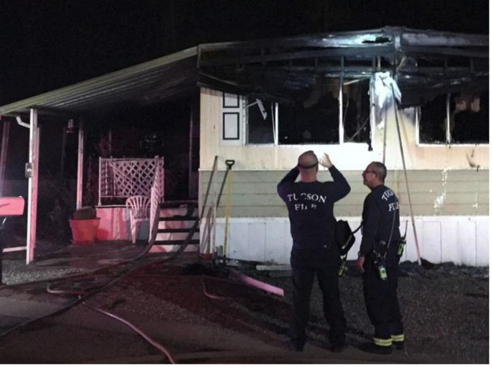 A man was reportedly trying to kill spiders with a torch when he lit his home on fire: Tucson Fire Department