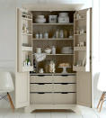 <b>Larder cupboard</b><br><br>The larder cupboard is making a welcome return. Hugely practical, this spacious free-standing cupboard, £1,990 from <a href="http://www.anangelatmytable.com/grande-larder-cupboard-415-p.asp" rel="nofollow noopener" target="_blank" data-ylk="slk:An Angel At My Table;elm:context_link;itc:0;sec:content-canvas" class="link "><span>An Angel At My Table</span></a>, is designed to store boxes, tins, vegetables and spice jars. Available in white or antique white, the company will also have it painted in the colour of your choice, for no more than the cost of the paint.