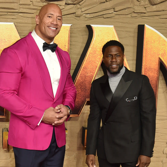 Dwayne Johnson y Kevin Hart credit:Bang Showbiz