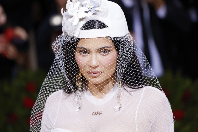 Kylie Jenner arrives on the red carpet for The Met Gala at The Metropolitan Museum of Art celebrating the Costume Institute opening of "In America: An Anthology of Fashion" in New York City in 2022. File Photo by John Angelillo/UPI