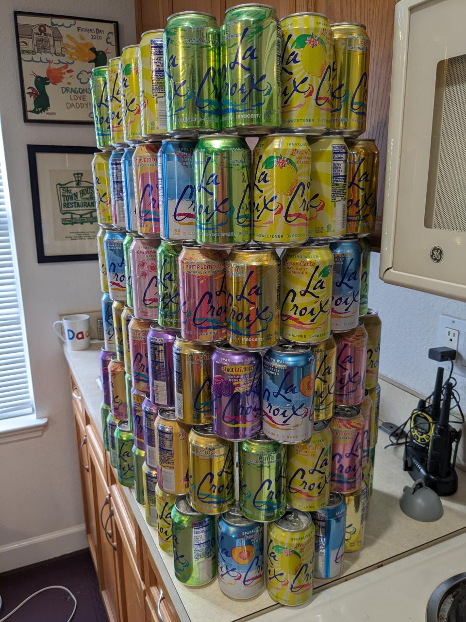 WeatherTiger charts the threat level of hurricane seasons by building LaCroix towers and adding each can that's consumed as storms threaten.