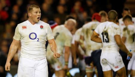 Rugby Union - Scotland v England - RBS Six Nations Championship 2016 - Murrayfield Stadium, Edinburgh, Scotland - 6/2/16 England’s Dylan Hartley Reuters / Russell Cheyne Livepic