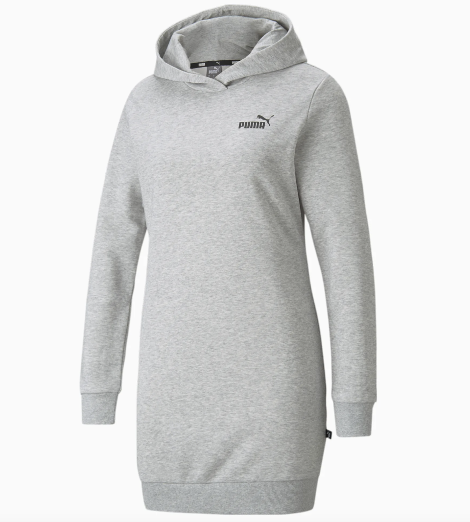 Oversized grey hoodie dress