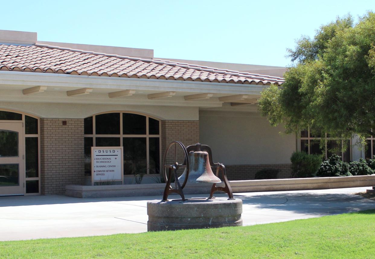 The bell was converted to a monument and placed at the Desert Sands School District office in 1969. In 1997, it was moved to the newly built district office in La Quinta.