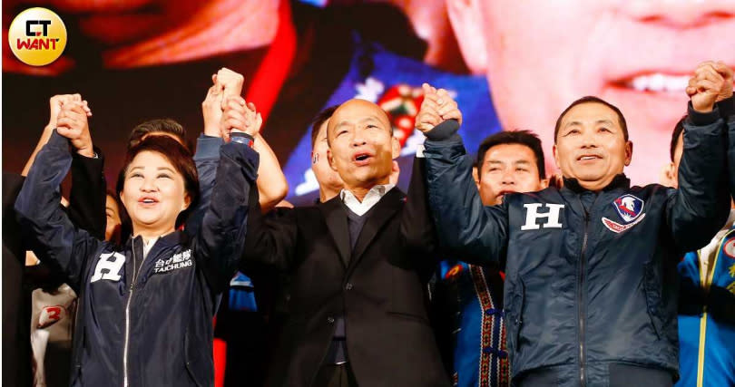 藍營支持者高度期盼韓國瑜能夠爭取到韓國瑜現身支持，重現2018年縣市長選舉藍營虎將大團結的氣勢，贏得2024大選。（圖／黃耀徵攝）