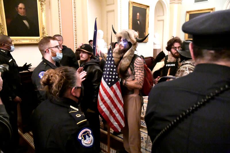 FILE PHOTO: Trump supporters breach the US Capitol