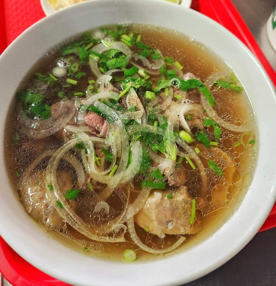 Pho An's special pho with steak, brisket, meatball and flank cuts, $17.50.