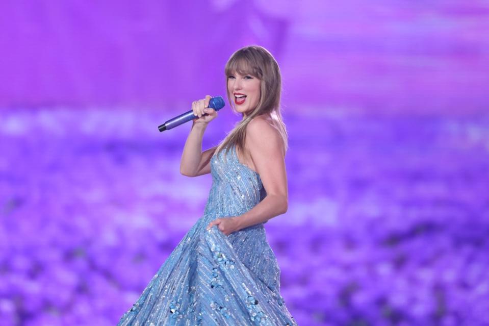 Taylor Swift’s blockbuster Eras Tour is attracting droves of international fans to attend her shows in Europe. Getty Images for TAS Rights Management