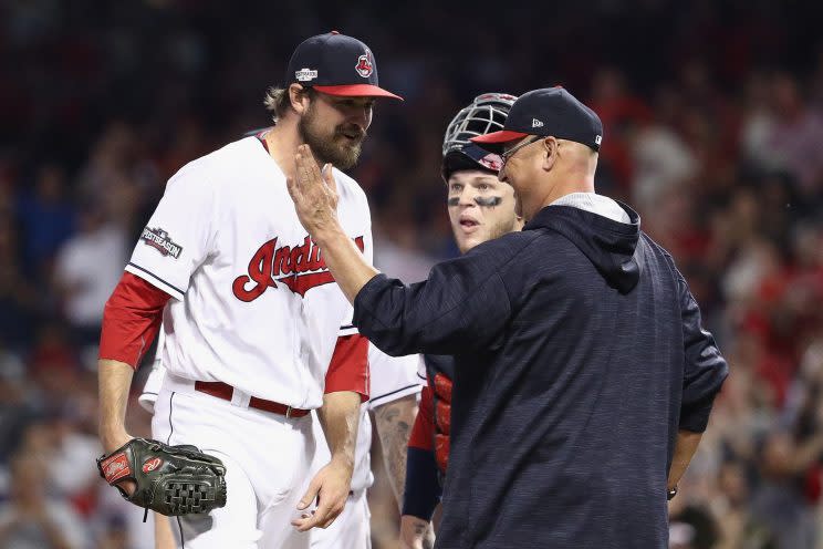 The Indians just need to get the ball to Andrew Miller. (Getty Images/Maddie Meyer)