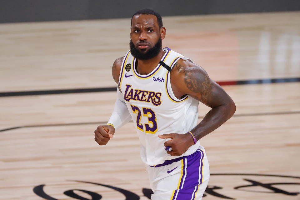 LeBron James of the Los Angeles Lakers